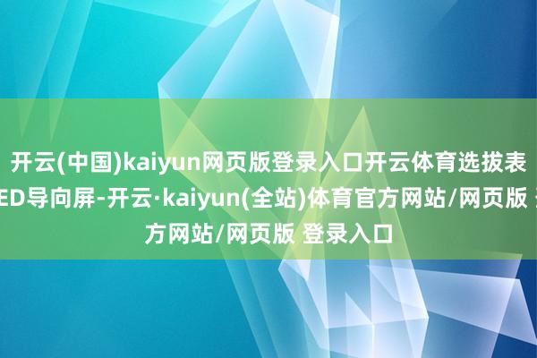 开云(中国)kaiyun网页版登录入口开云体育选拔表里双环LED导向屏-开云·kaiyun(全站)体育官方网站/网页版 登录入口