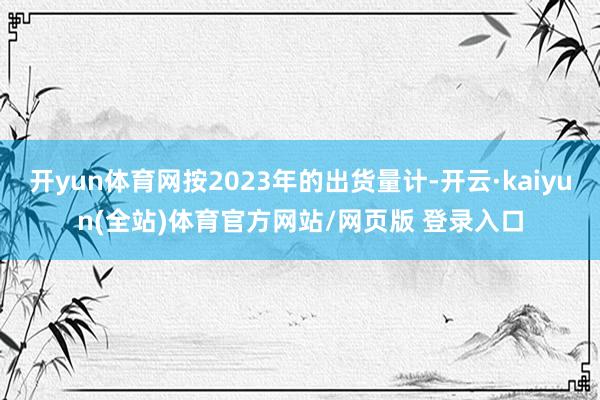 开yun体育网按2023年的出货量计-开云·kaiyun(全站)体育官方网站/网页版 登录入口